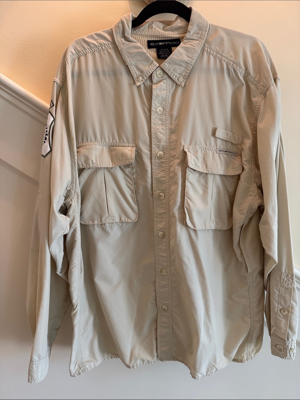 Exofficio Men's Lightweight Utility Shirt in Khaki Beige